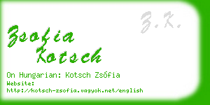 zsofia kotsch business card